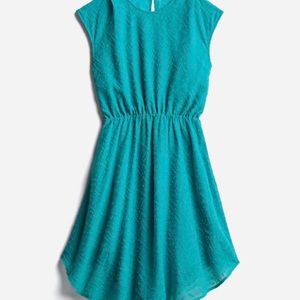 blue/green dress, perfect for summer.